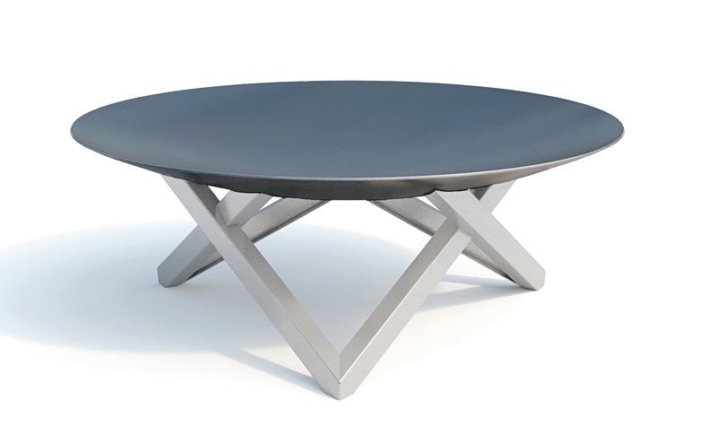 Gartenfeuerstelle Vesta ø 80 x 30 cm aus Edelstahl