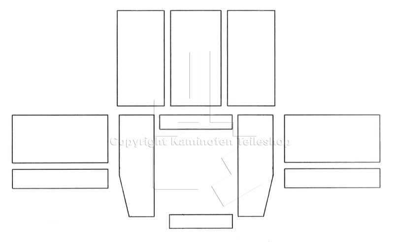 Scan 19 Brennraumauskleidung für Kaminofen ab Baujahr 03.1995
