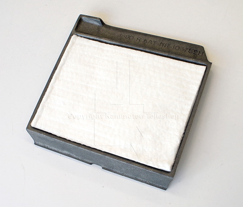 Jotul I 80 CB Mini rechte Brennraumplatte_Rückseite mit Dämmfilz