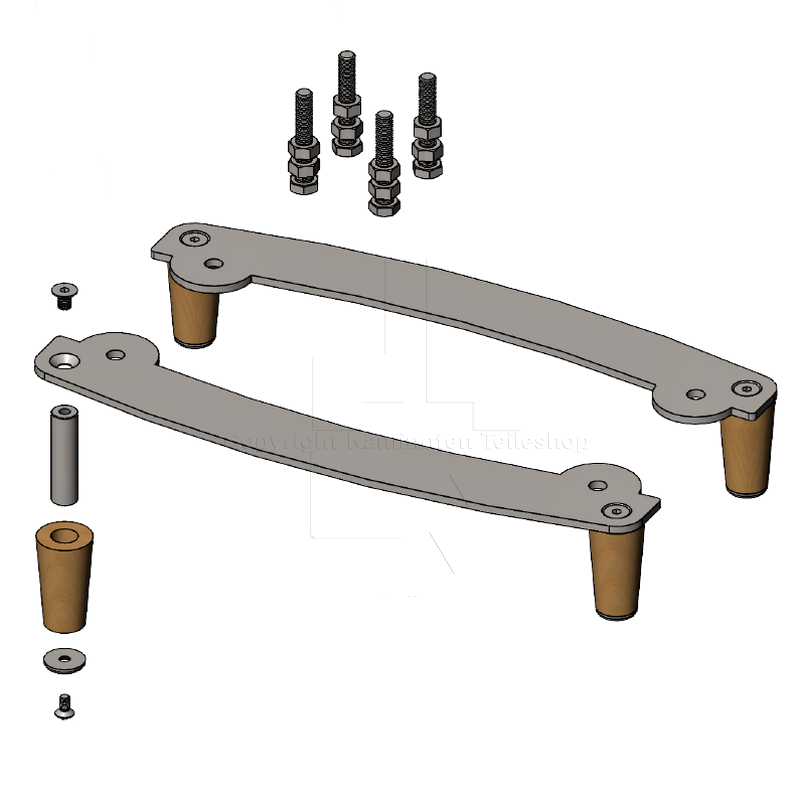 Nordpeis Uno Füßeset aus Eichenholz