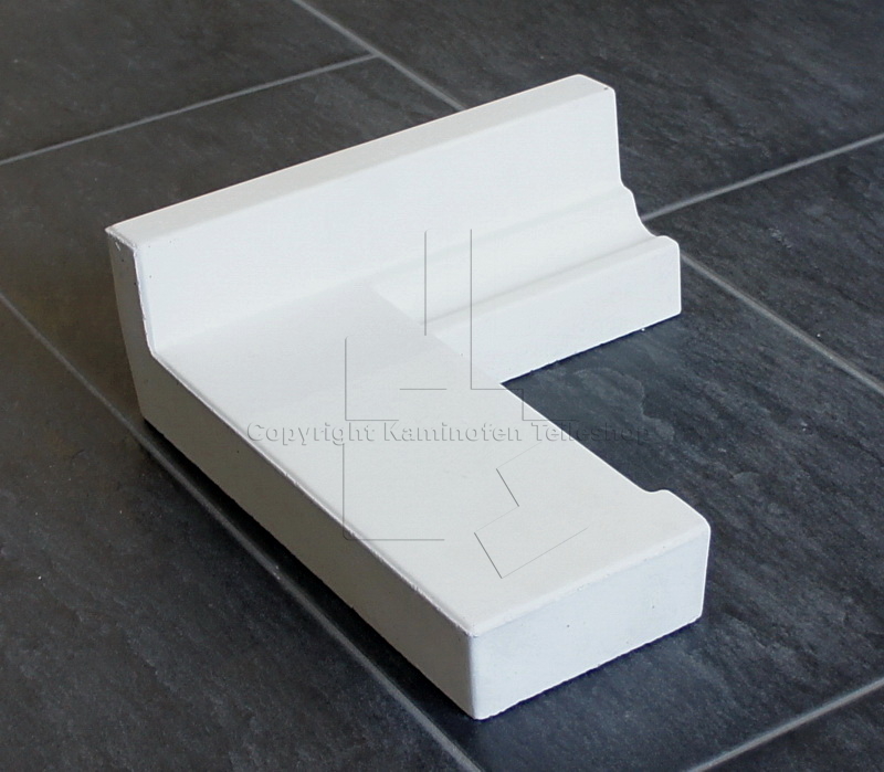 Nordpeis Q-34AL links Bodenstein links der Brennraumauskleidung aus Thermotte