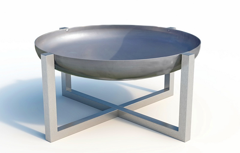 Feuerschale Cacus ø 79 x 39 cm aus Edelstahl freigestellt