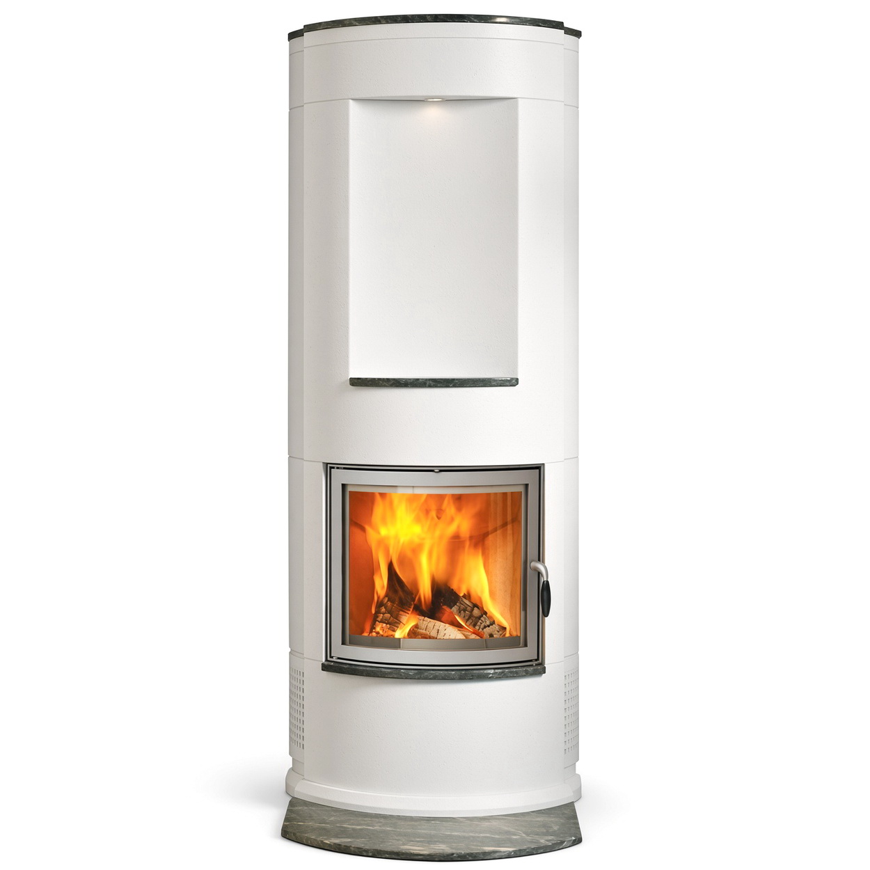 Kaminofen, Keramik, Weiß, Glasmodern, Feuerstelle