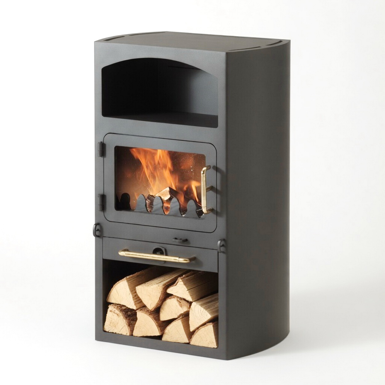 Kaminofen, Holzofen, Feuerstelle, Rußfrei, Holzvorrat