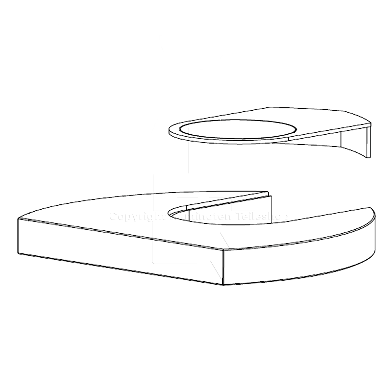 Jotul F 160 Serie Specksteindeckel - Teileübersicht