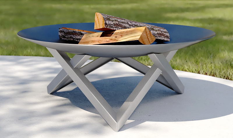 Feuerschale Vesta ø 58 x 20 cm aus Edelstahl