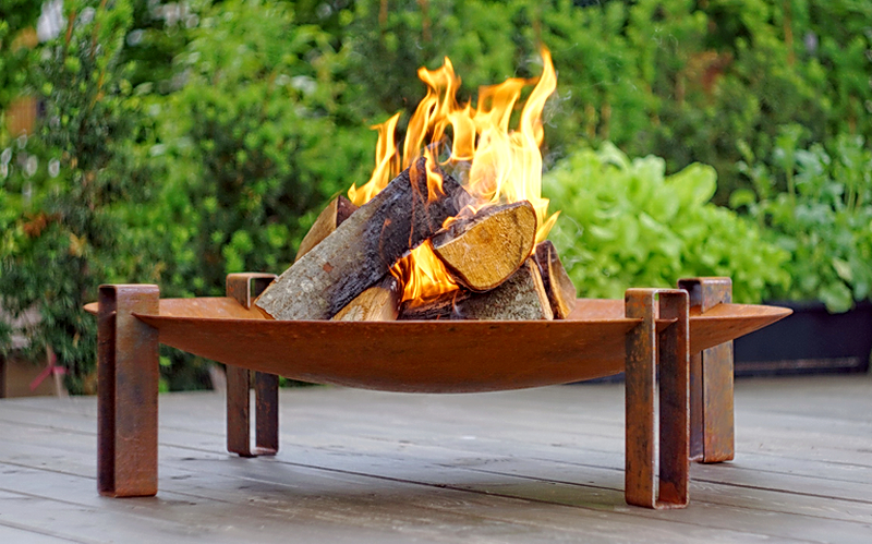 Feuerschale Gibil ø 80 x 22 cm aus Rohstahl