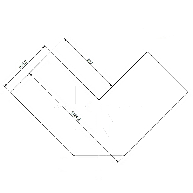 Scan 80 Glas-Vorlegeplatte mit Maßen
