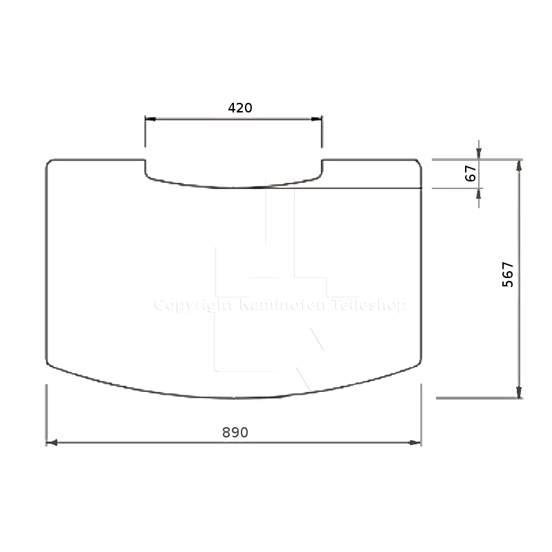 Nordpeis Lisboa Glasvorlegeplatte
