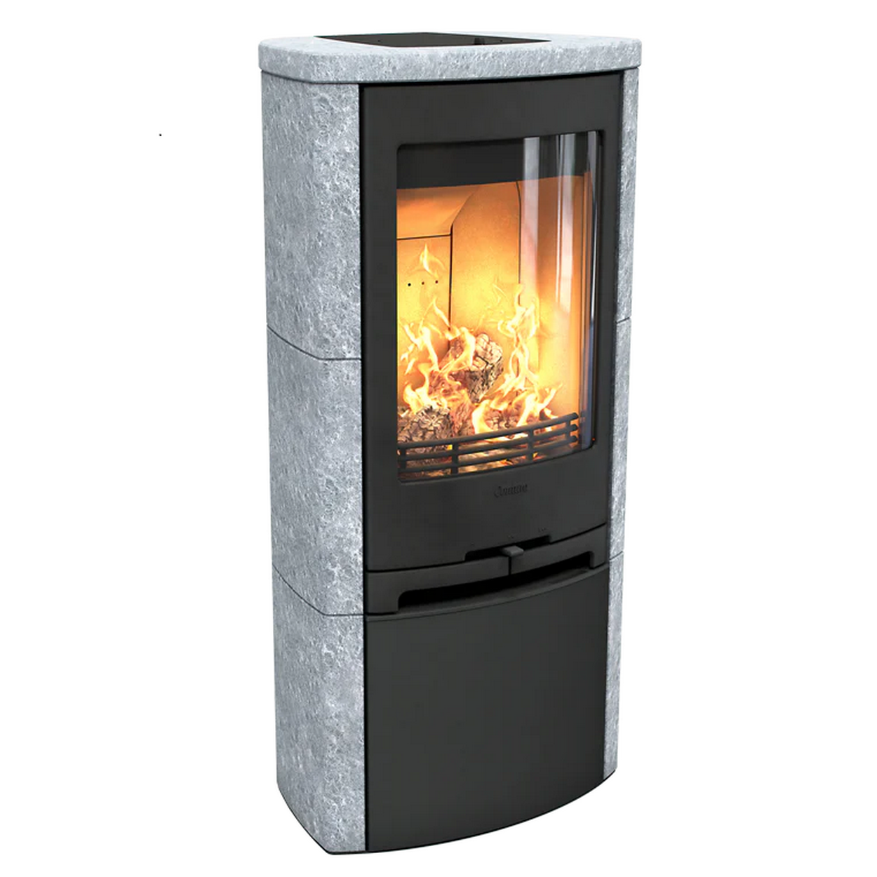 Kamin, Kunststein, Gaskamin, Glasfront, Flammen