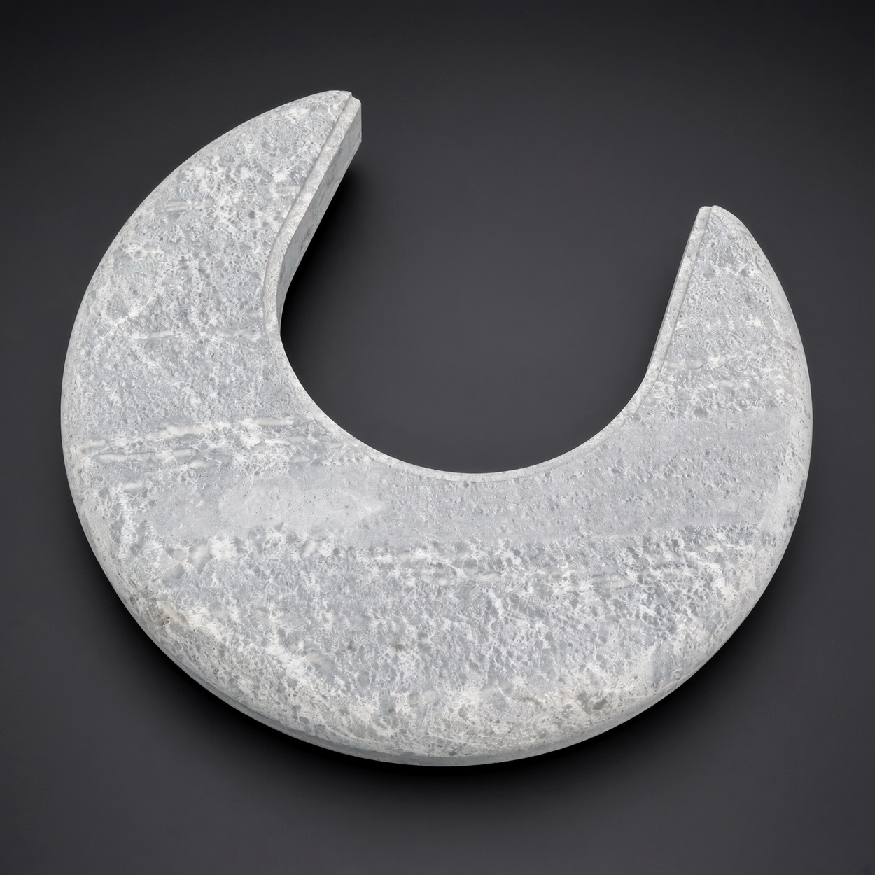 kugel, crescent, stein, mondförmiger deko, grauer stone