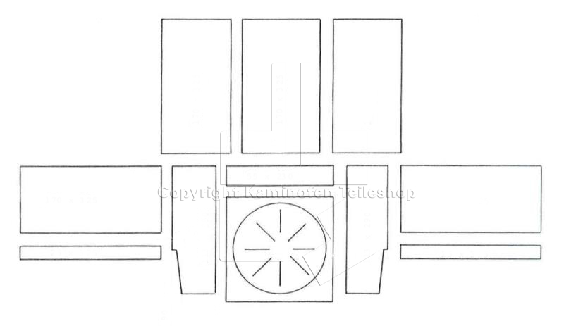 Scan 19 Brennraumauskleidung für Kaminofen ab Baujahr 03.1991