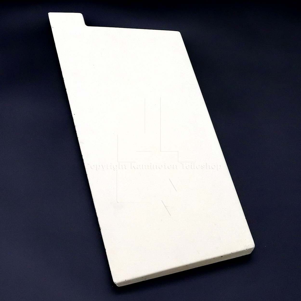 Nordpeis Quadro linker Brennraumstein aus Thermotte