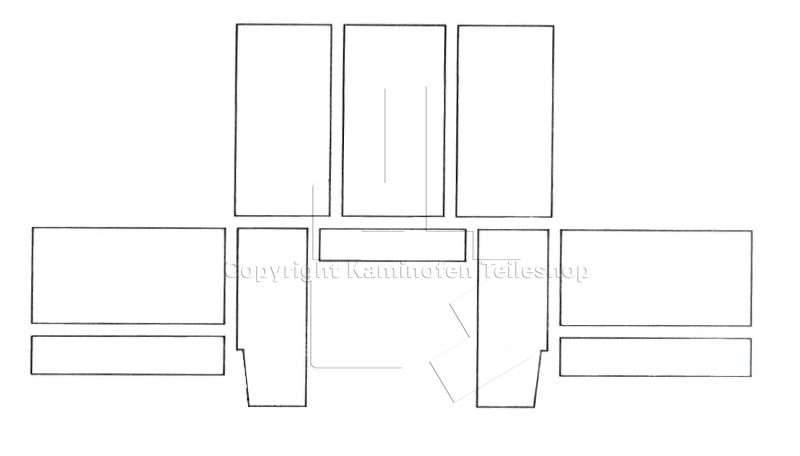 Scan 19 Brennraumauskleidung für Kaminofen bis Baujahr 03.1995