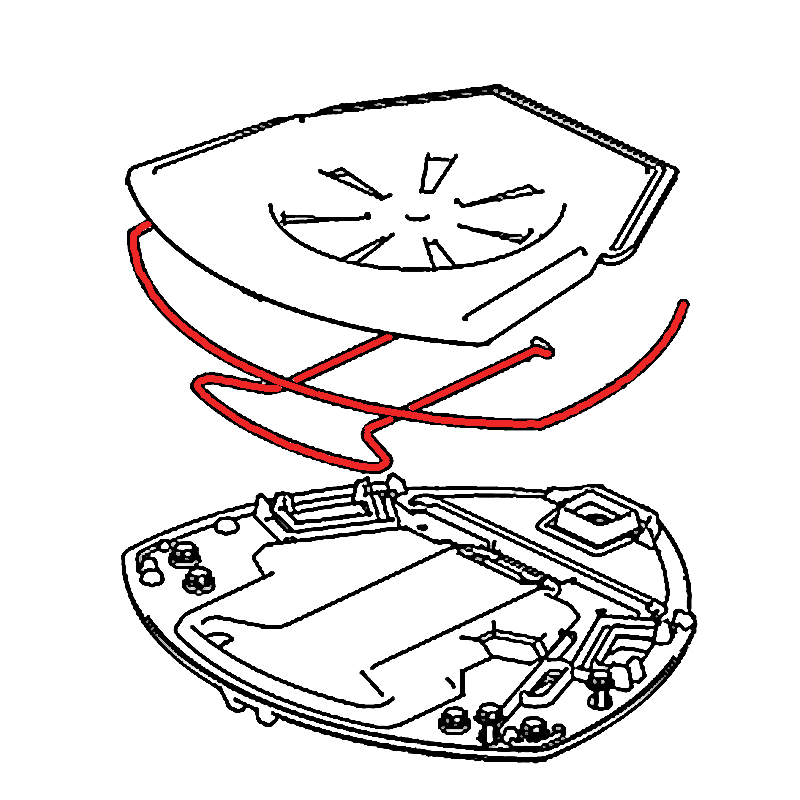 Jotul F 360 / F 370 Dichtung unter Aschekasten und Gussboden