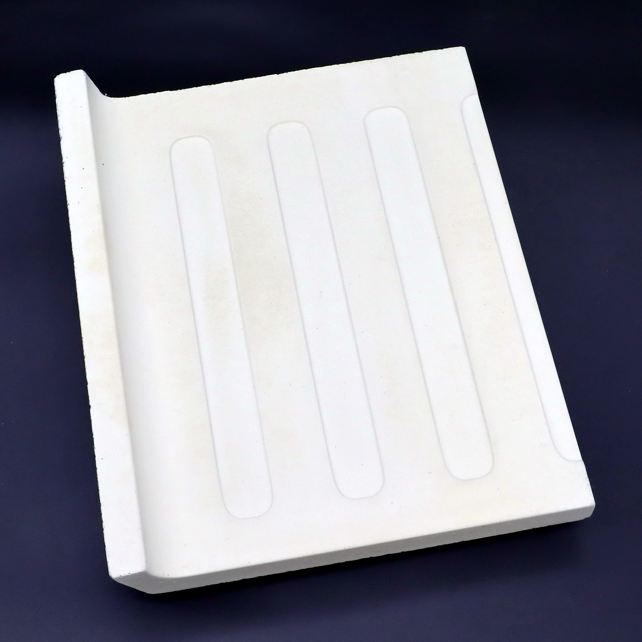 wedge, foam, slab, weiß, geriffelt