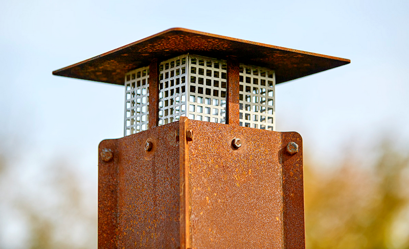 RB73 Bijuga Funkenschutzgitter unter der Regenhaube verbaut