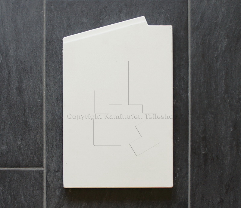 Nordpeis Fargo links Seitenstein rechts der Kaminauskleidung aus Thermotte