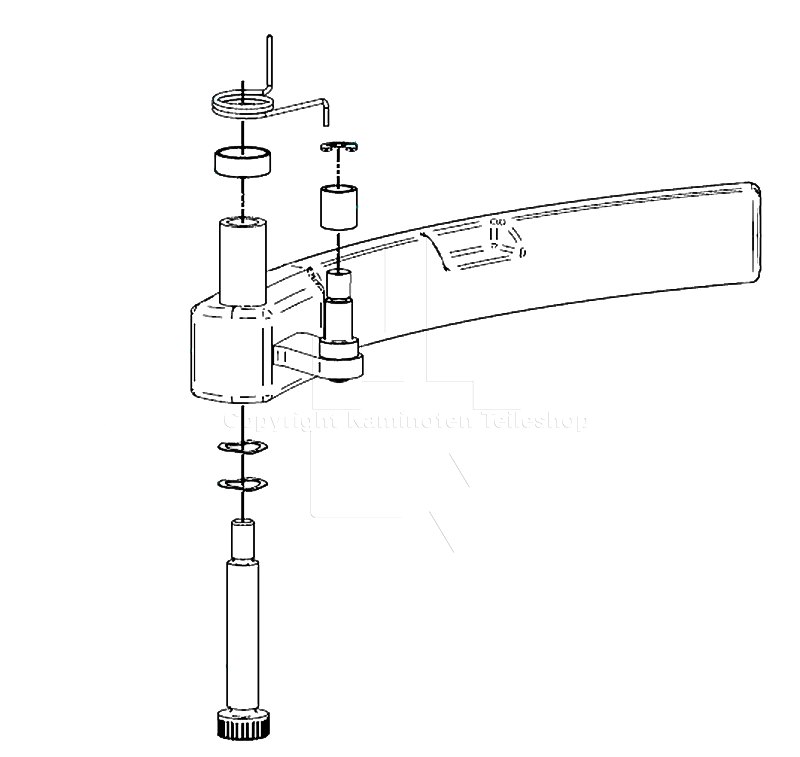 Contura 520T Style RLU Türgriff - Explosionszeichnung