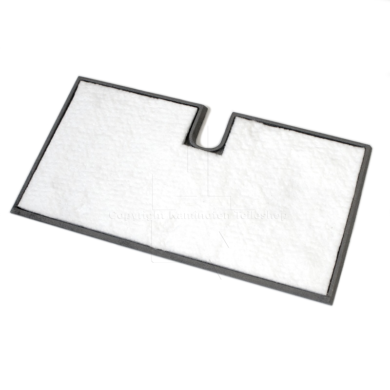 Jotul 602 CB seitliche Hitzeschutzplatte - Rückseite mit Isolierwolle