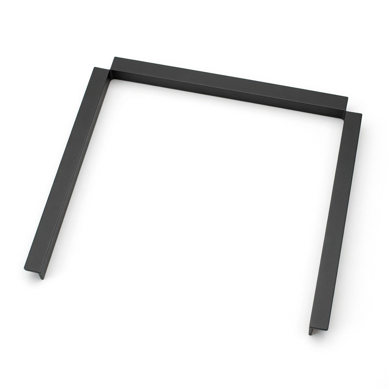 Beistell-Frame, Tischrahmen, Metall, Schwarz, Kantenprofil