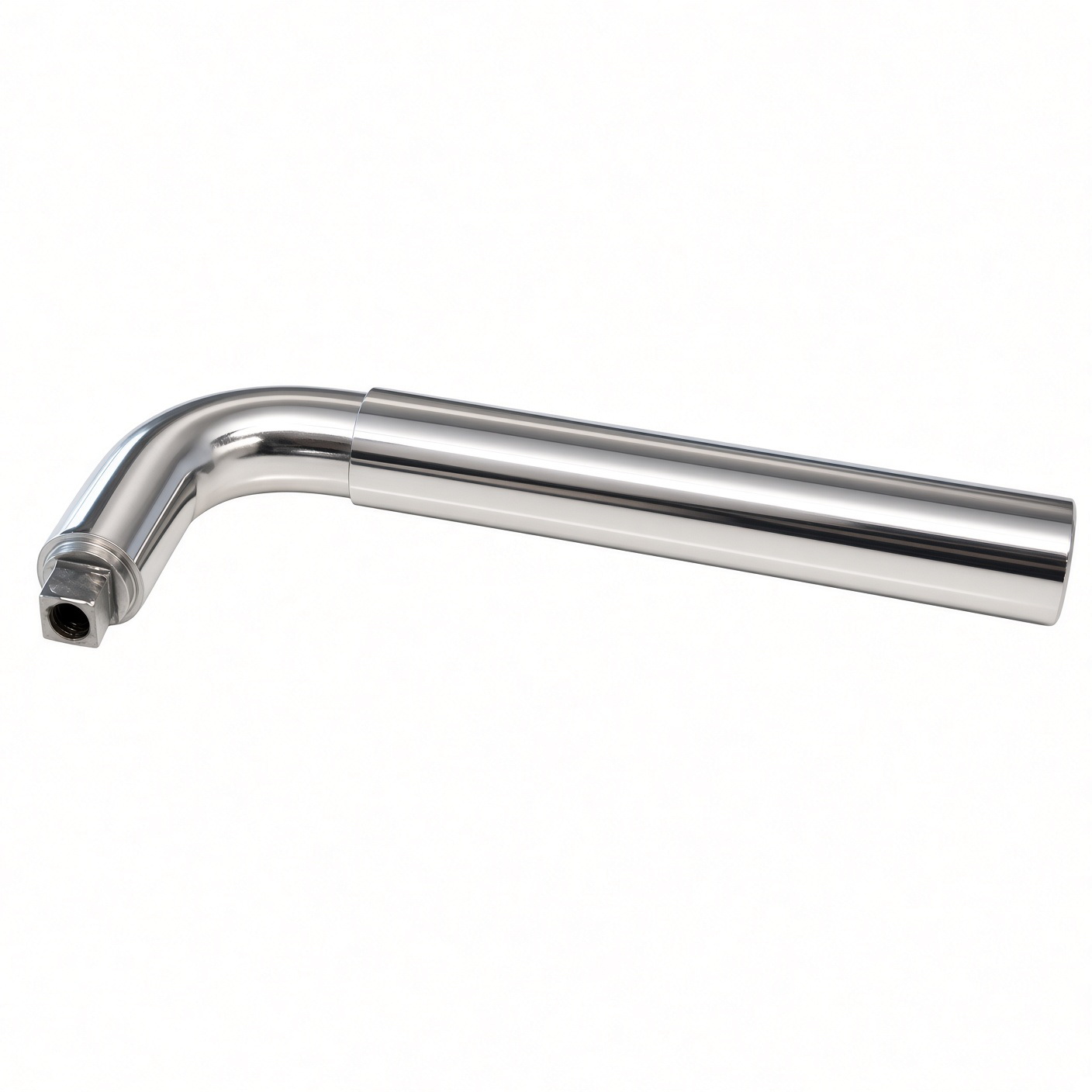 Chromed Pipe, Metallrohr, 90-Grad-Bogen, Rohrverbindung, Edelstahl