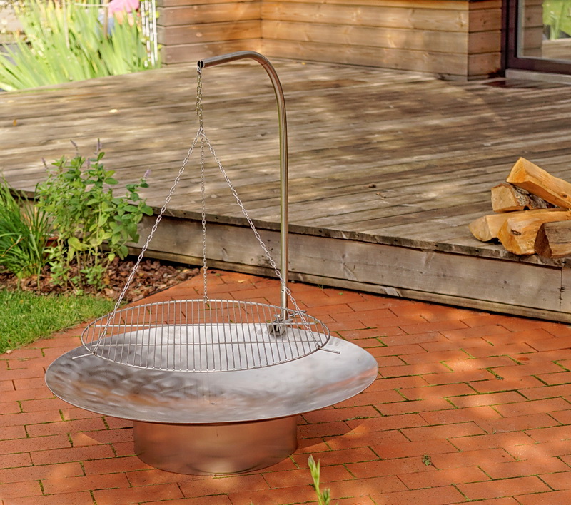 Schwenkgrill Gedi ø 63 cm, aus Edelstahl höhenverstellbar