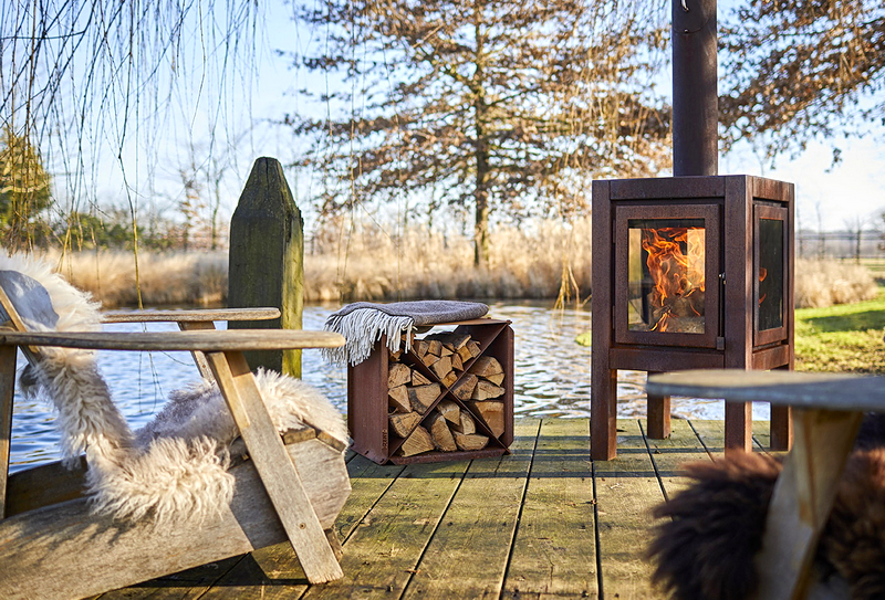 RB73 QUARUBA XL Gartenkamin mit 4 Beinen Detail