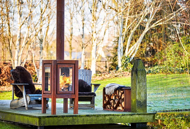 RB73 QUARUBA XXL Gartenkamin mit 4 Beinen