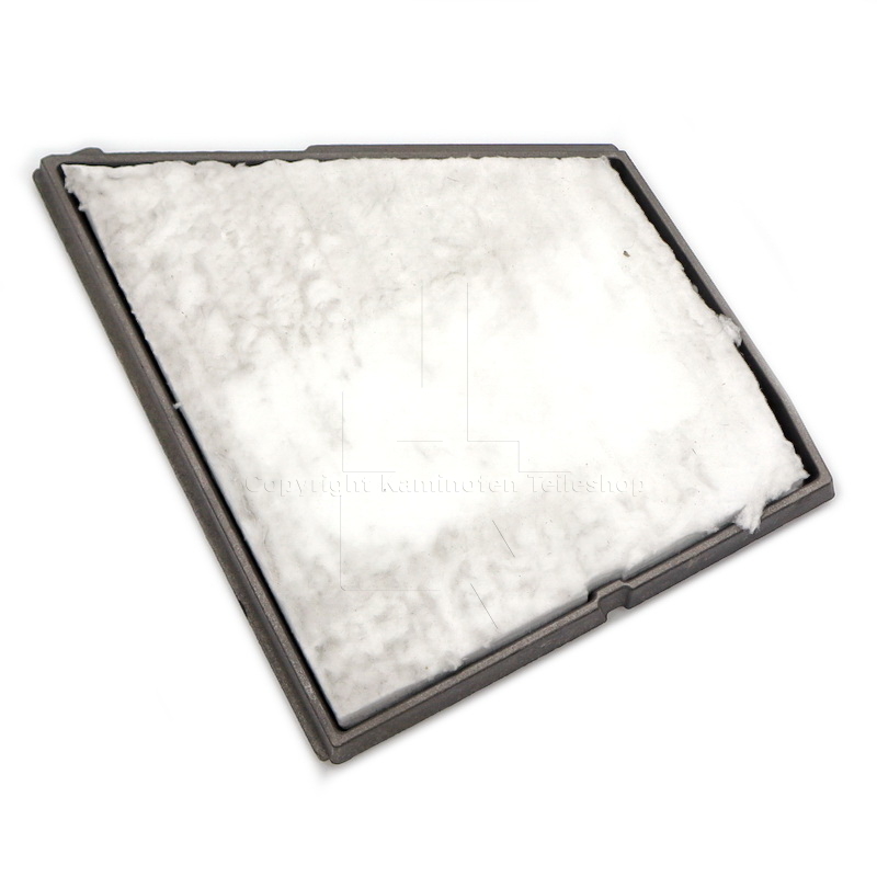 Jotul F 200 / F 205 rechte Brennraumplatte - Rückseite mit Dämmung