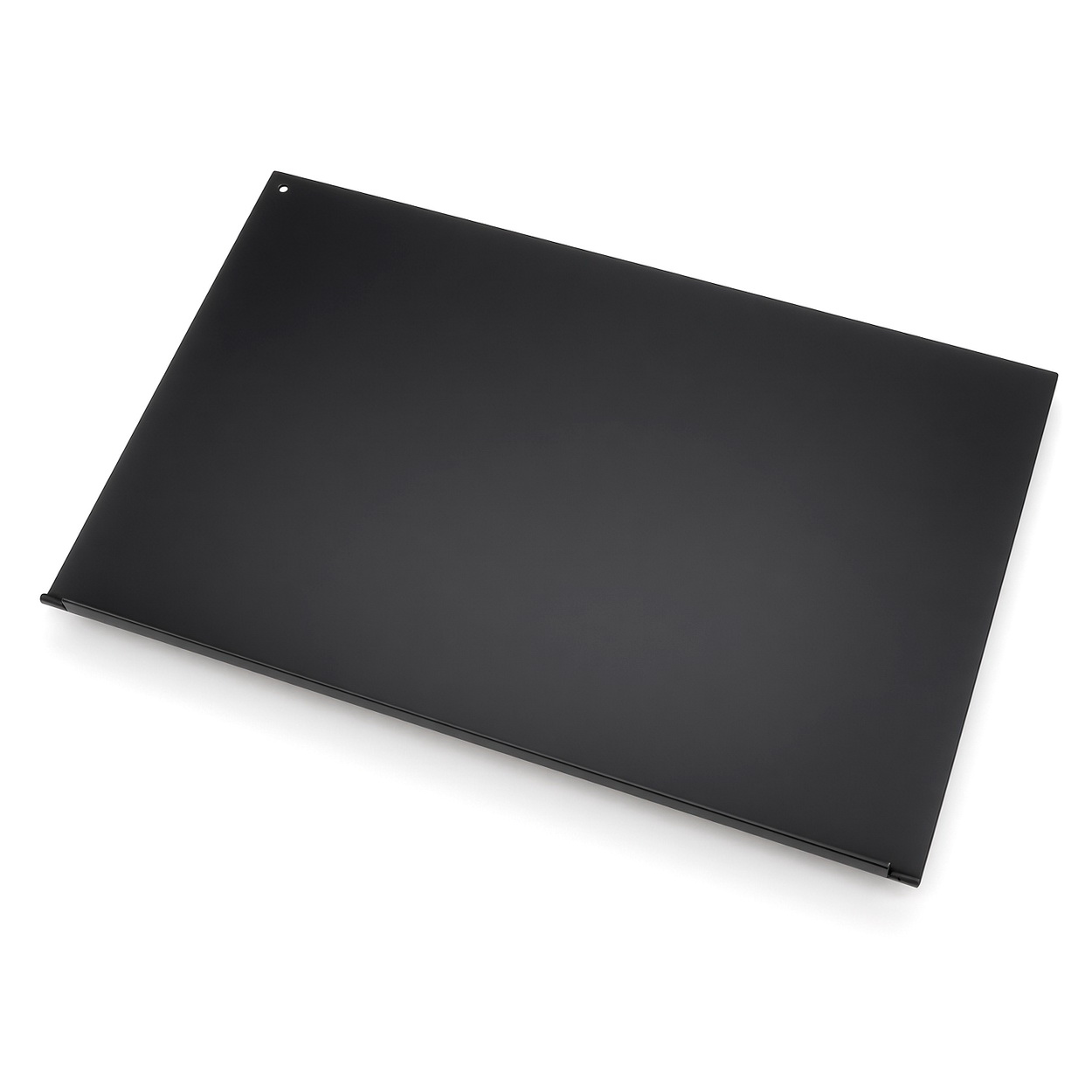 laptop, geschlossen, schwarz, metall, einfach