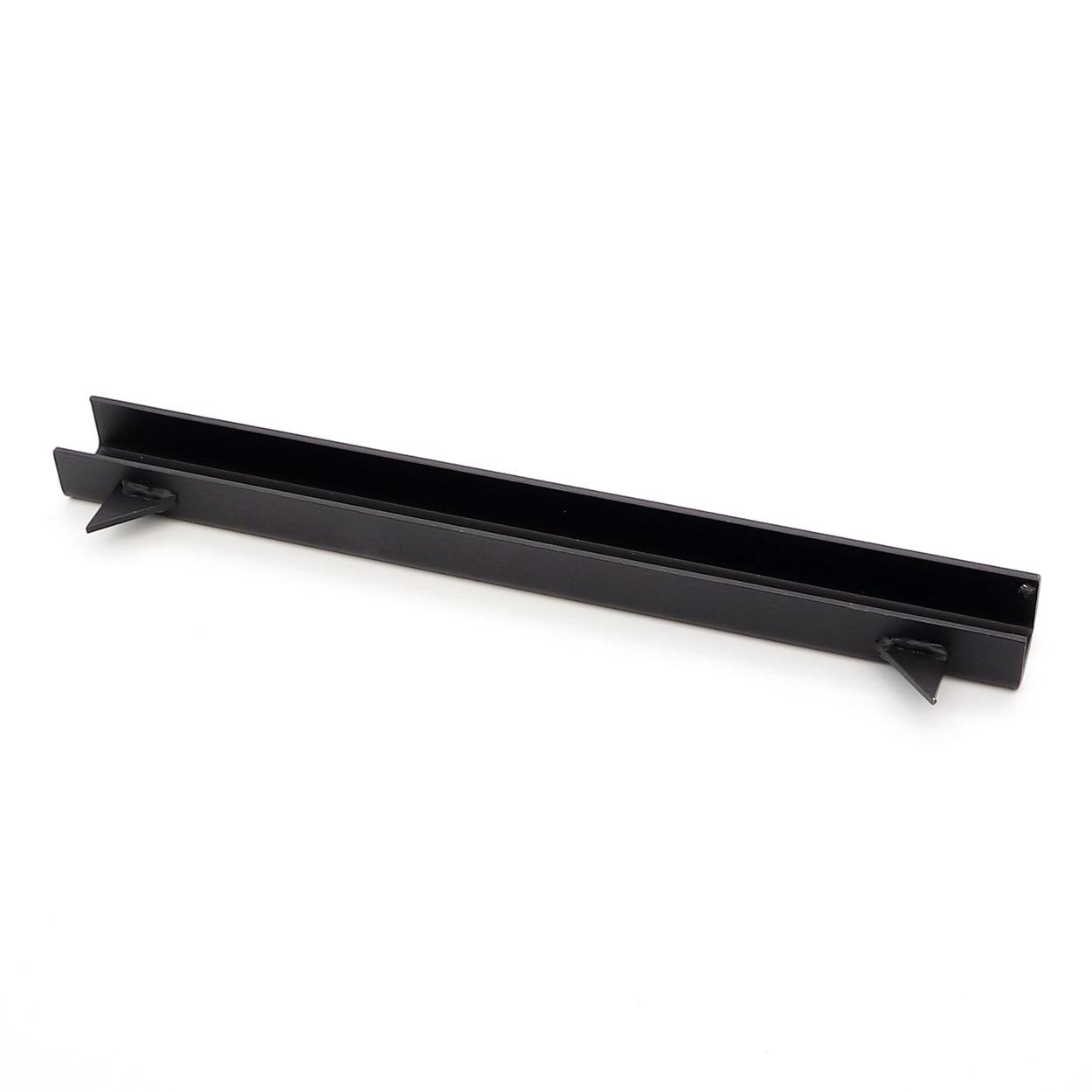 Aluminium-Schiene, Schienenclip, schwarz, rechteckiger Stab, Kantenstütze