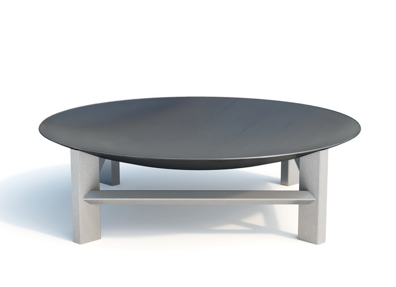 Feuerschale Alaz aus Rohstahl rostend, ø 80 cm freigestellt