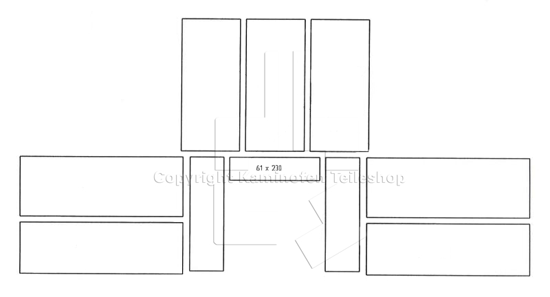 10-teiliger Satz Brennraumauskleidung aus Schamotte für Scan 3 Baujahr 07.1993 - 10.1996