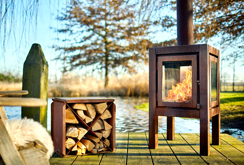 RB73 QUARUBA XL Gartenkamin mit 4 Beinen