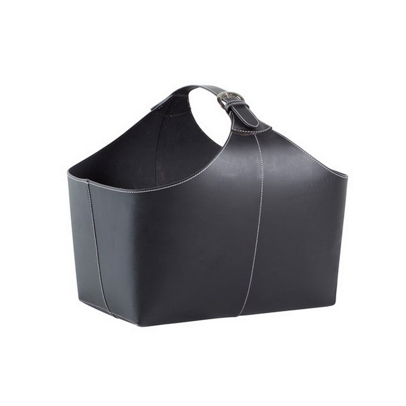 Kaminholzkorb aus Leder