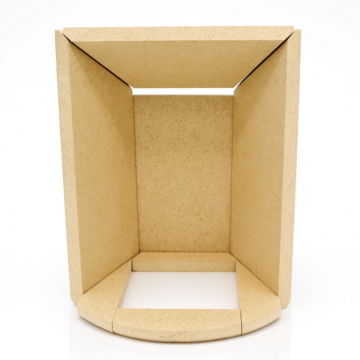 cardboard, display stand, packaging, empty box, curved base