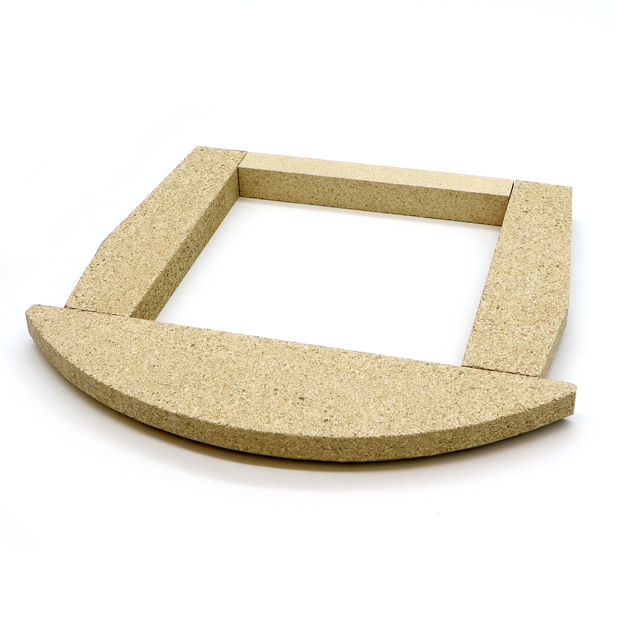 holz, puzzle, rahmen, gekrümmt, beige
