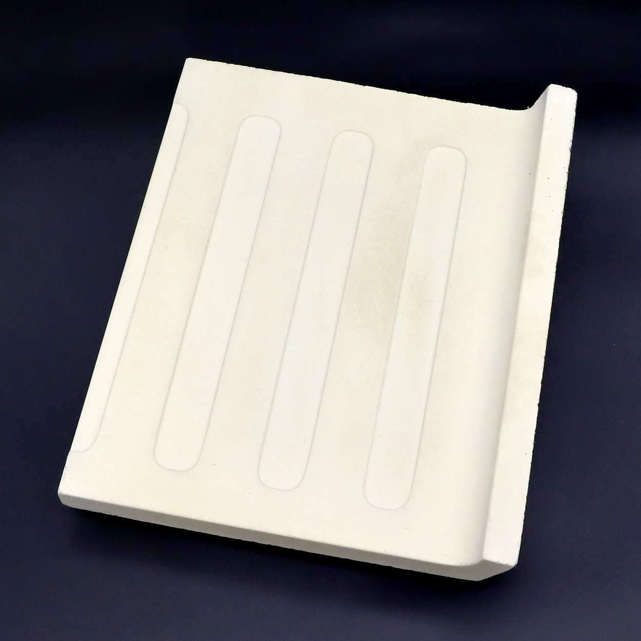 white, slotted, board, rectangular, grooved