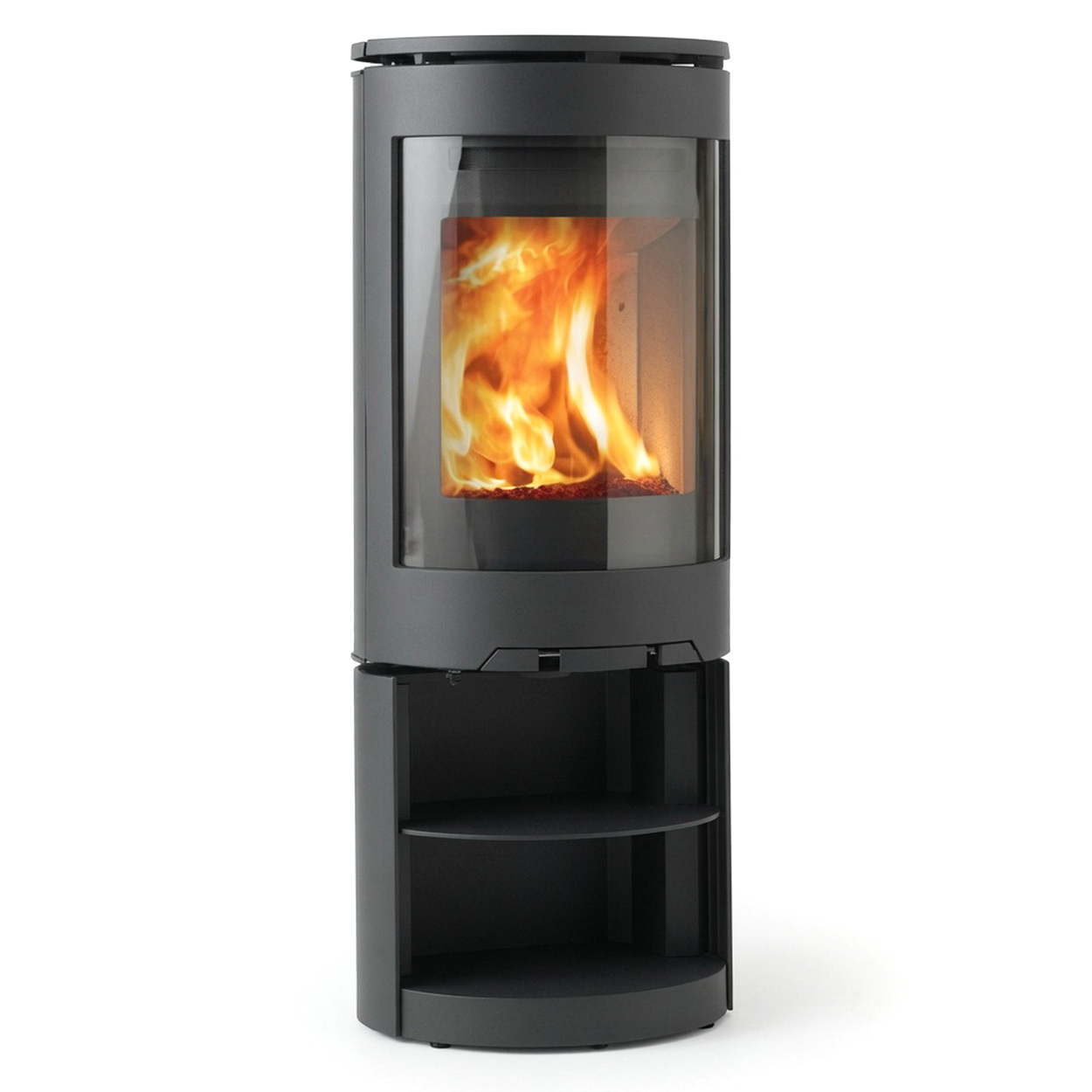 Gaskamin, Ofen, Stahlturm, Glasfront, Flamme