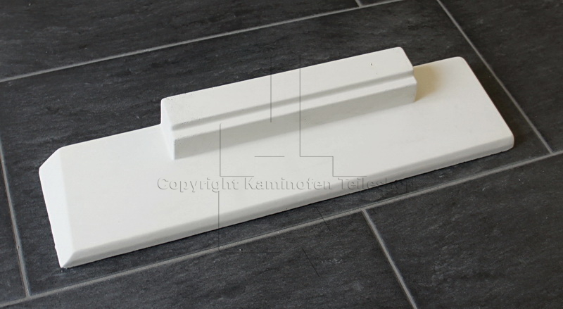 Nordpeis Q-34AL links Frontbodenstein der Kaminauskleidung aus Thermotte