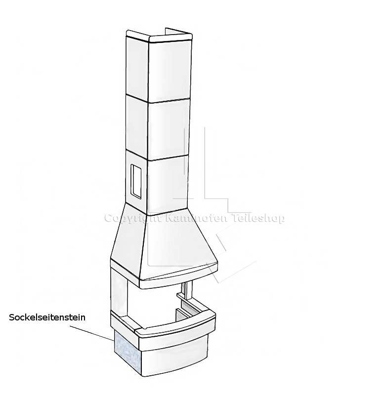 Contura 470 seitlicher Sockelstein