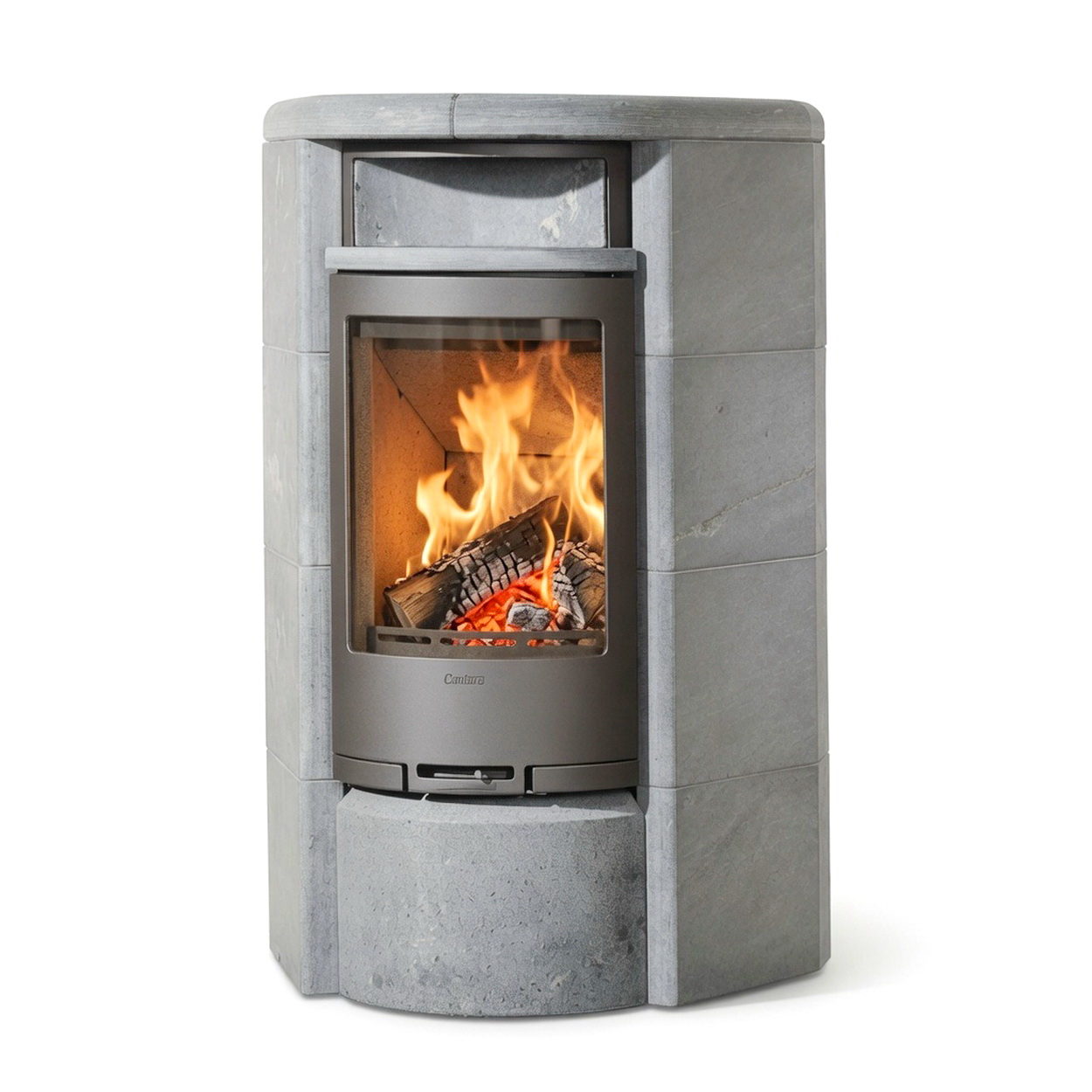 Kamin, Gas-/Holzofen, Steinkamin, Feuerofen, Holzscheite Feuer