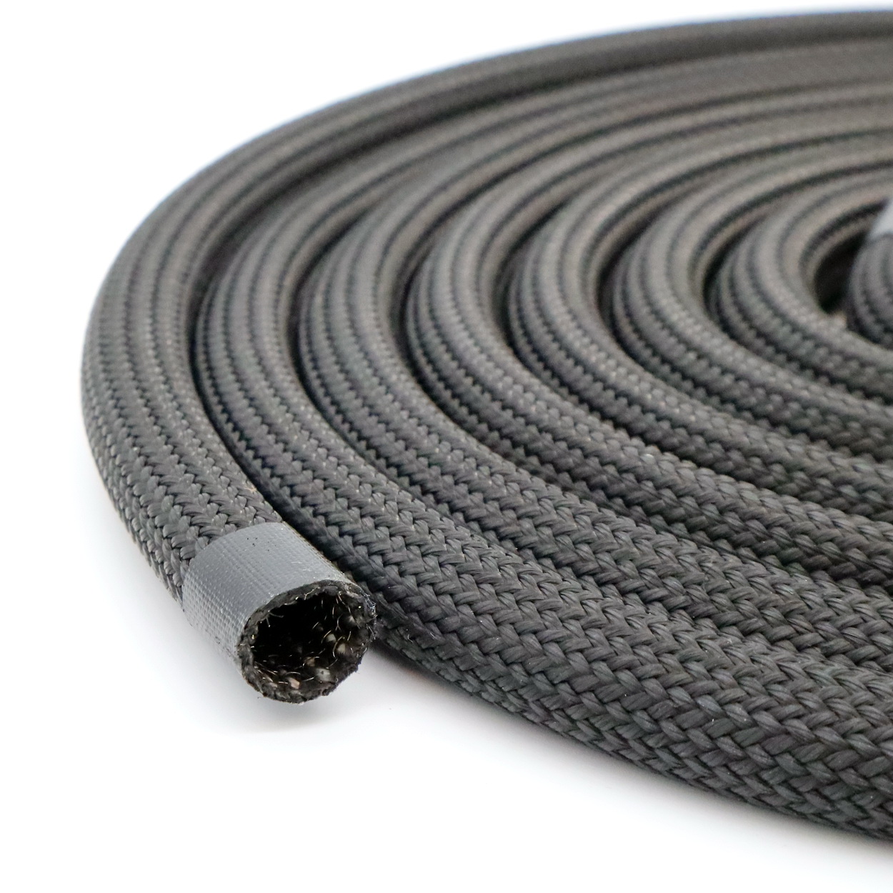 Kabel, Geflochten, Gewebt, Gummi, Schwarz