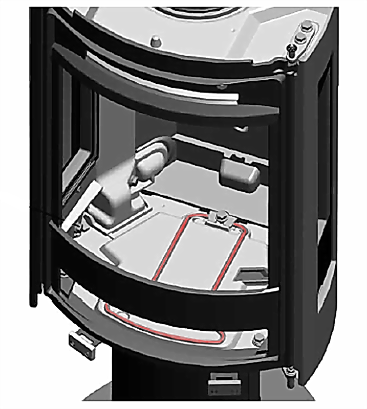 Jotul F 360 / F 370 Dichtung unter Aschekasten