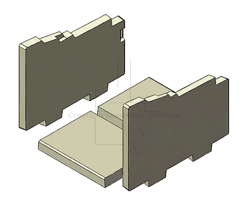 Nordpeis Orion Feuerraumauskleidung, 4-teiliges Set