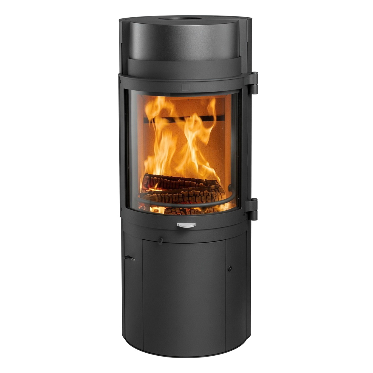 Kaminofen, Stahlkamin, Glastür, Holzfeuer, Rauchabzug