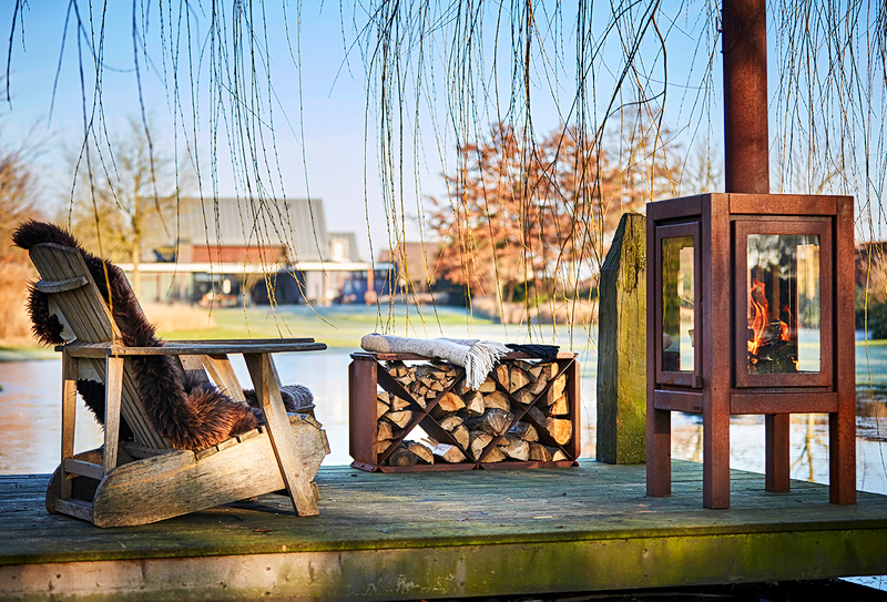 RB73 Quaruba XXL Gartenofen mit 4 Beinen