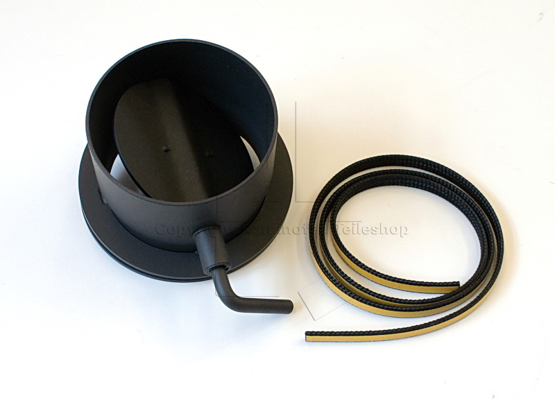 Scan Frischluftanschlussstutzen verschließbar für Kaminöfen mit gerader Rückwand