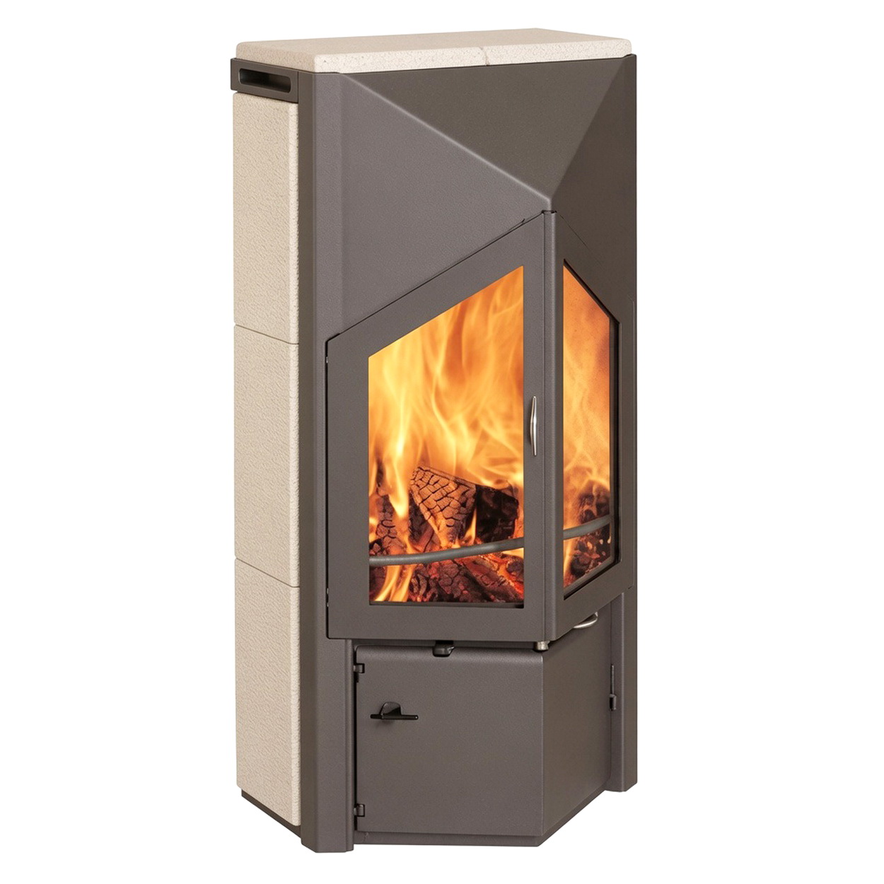 Kamin, Schornsteinofen, Holzofen, Glasfront, Feuerraum